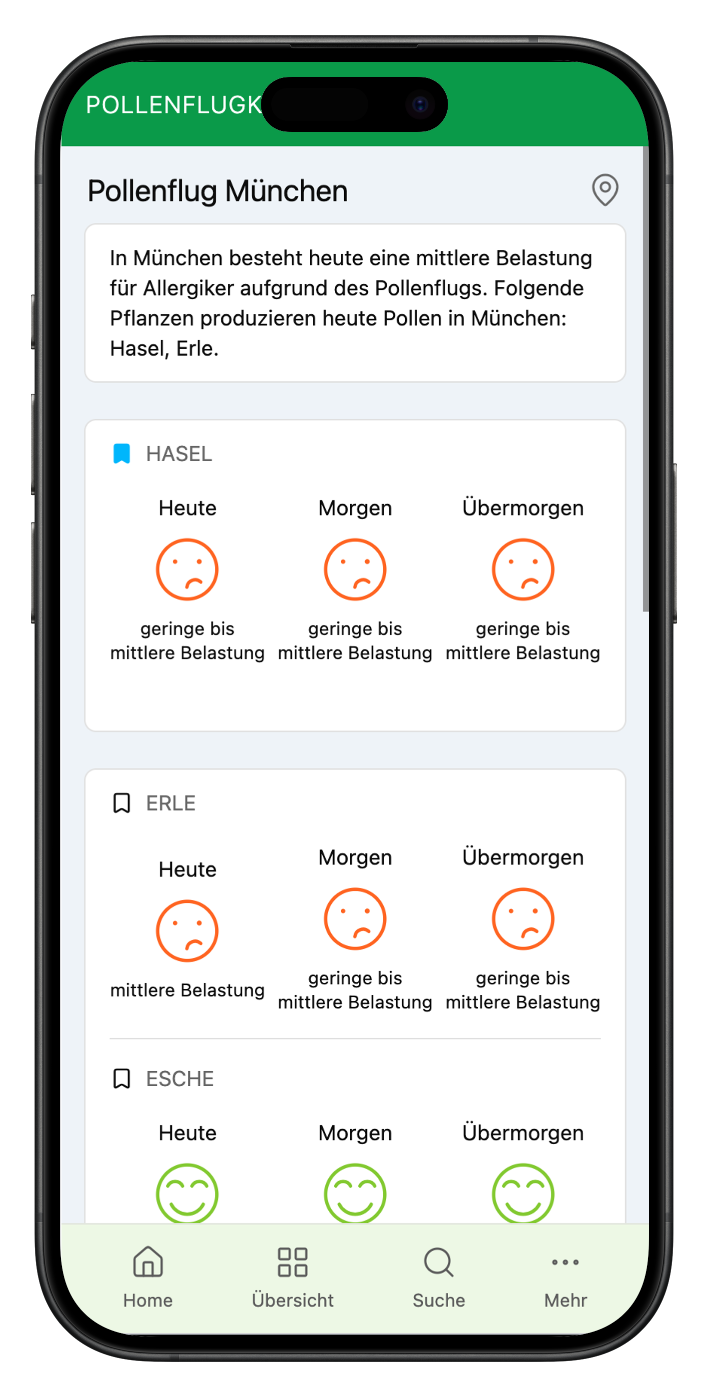 Pollen App - Pollenflug-Vorhersage standortbezogen